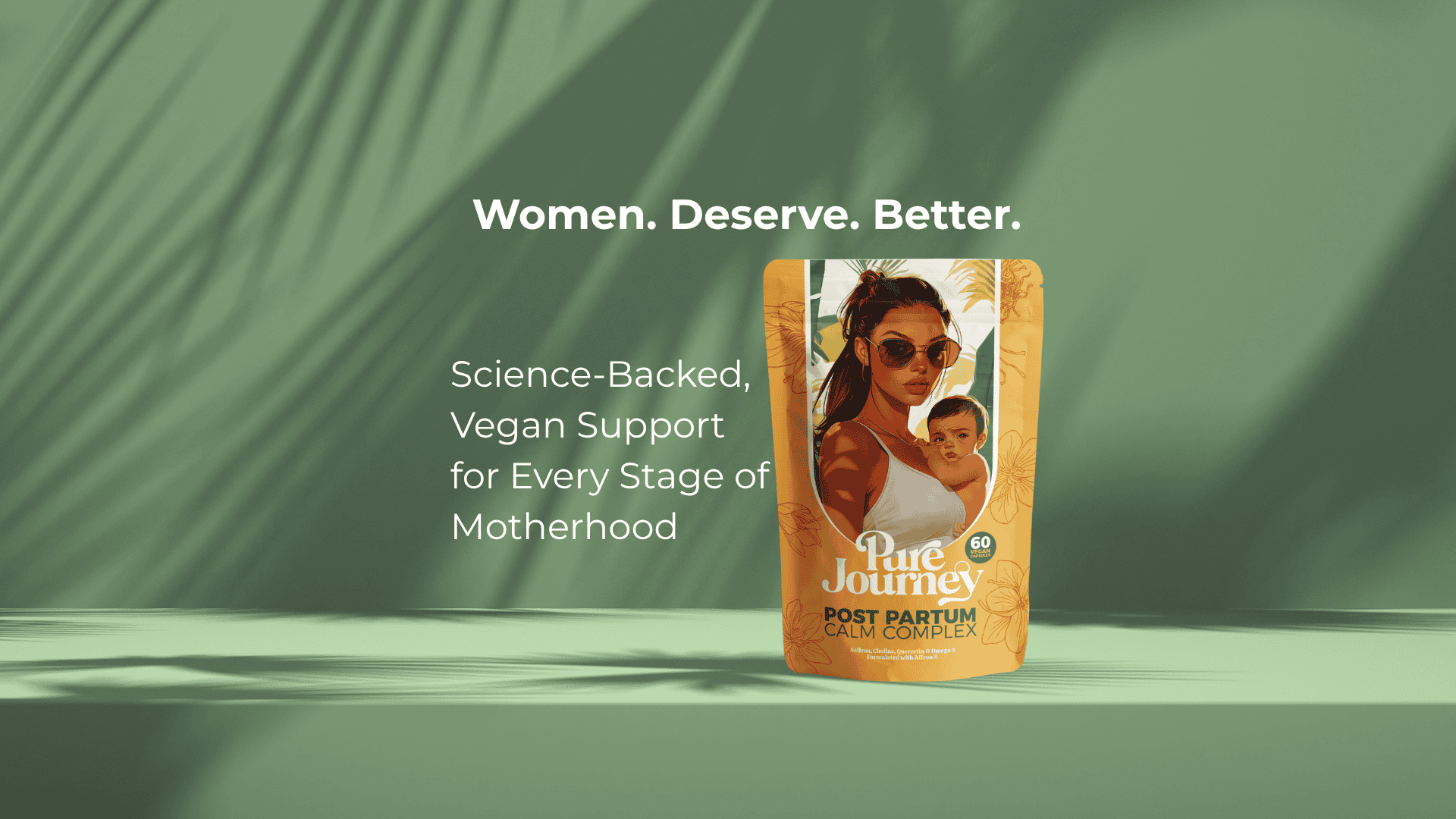 Pure Journey Vegan Wellness Supplements - Supporting Mothers Through Every Stage, post partum calm complex